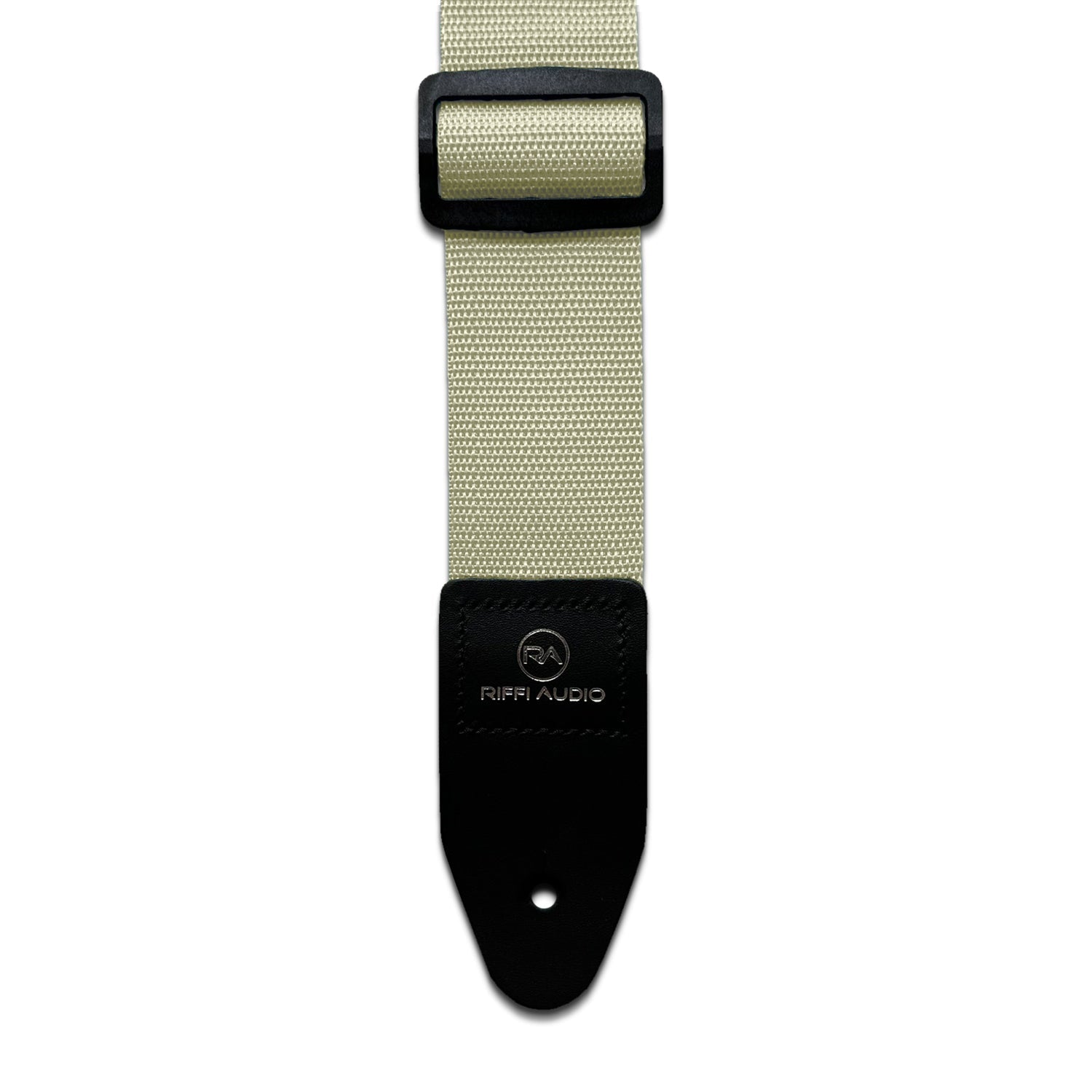 Riffi Audio Lite 1.0 Adjustable Guitar Strap with Strap Locks & Pick – 2" Polypropylene Strap for Electric, Bass & Acoustic Guitars – Cream - Riffi Audio