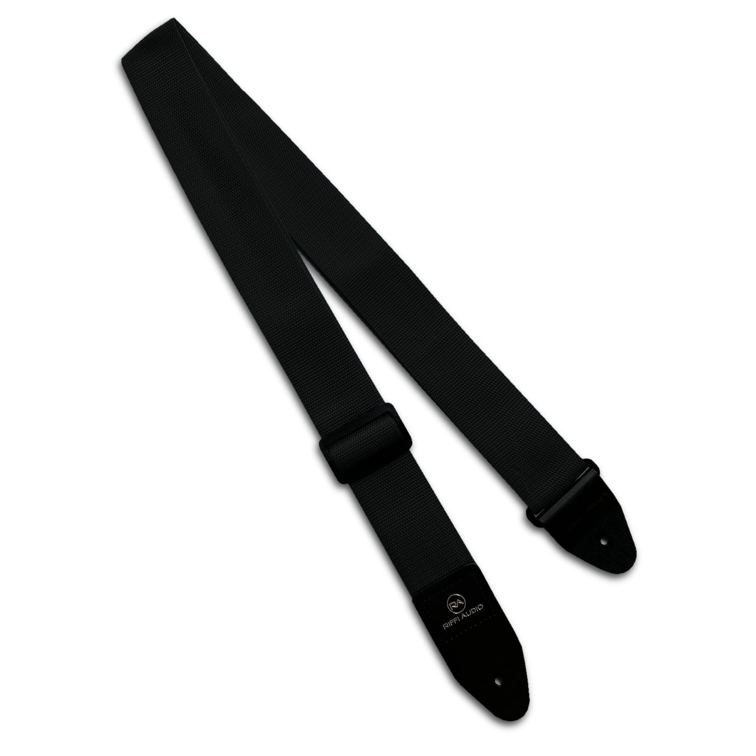 Riffi Audio Lite 1.0 Adjustable Guitar Strap with Strap Locks & Pick – 2" Polypropylene Strap for Electric, Bass & Acoustic Guitars – Black - Riffi Audio