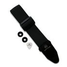 Riffi Audio Lite 1.0 Adjustable Guitar Strap with Strap Locks & Pick – 2" Polypropylene Strap for Electric, Bass & Acoustic Guitars – Black - Riffi Audio
