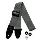 Riffi Audio Lite 1.0 Adjustable Guitar Strap with Strap Locks & Pick – 2" Polypropylene Strap for Electric, Bass & Acoustic Guitars – Gray - Riffi Audio