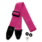 Riffi Audio Lite 1.0 Adjustable Guitar Strap with Strap Locks & Pick – 2" Polypropylene Strap for Electric, Bass & Acoustic Guitars – Hot Pink - Riffi Audio