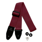Riffi Audio Lite 1.0 Adjustable Guitar Strap with Strap Locks & Pick – 2" Polypropylene Strap for Electric, Bass & Acoustic Guitars – Maroon - Riffi Audio