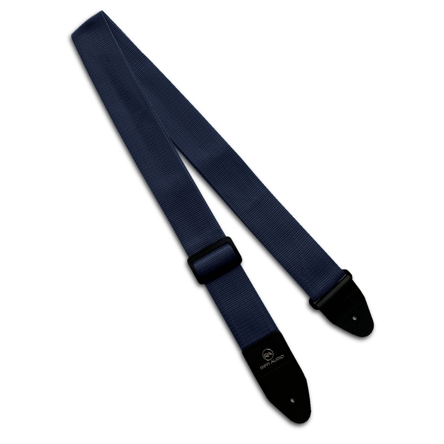 Riffi Audio Lite 1.0 Adjustable Guitar Strap with Strap Locks & Pick – 2" Polypropylene Strap for Electric, Bass & Acoustic Guitars – Navy Blue - Riffi Audio