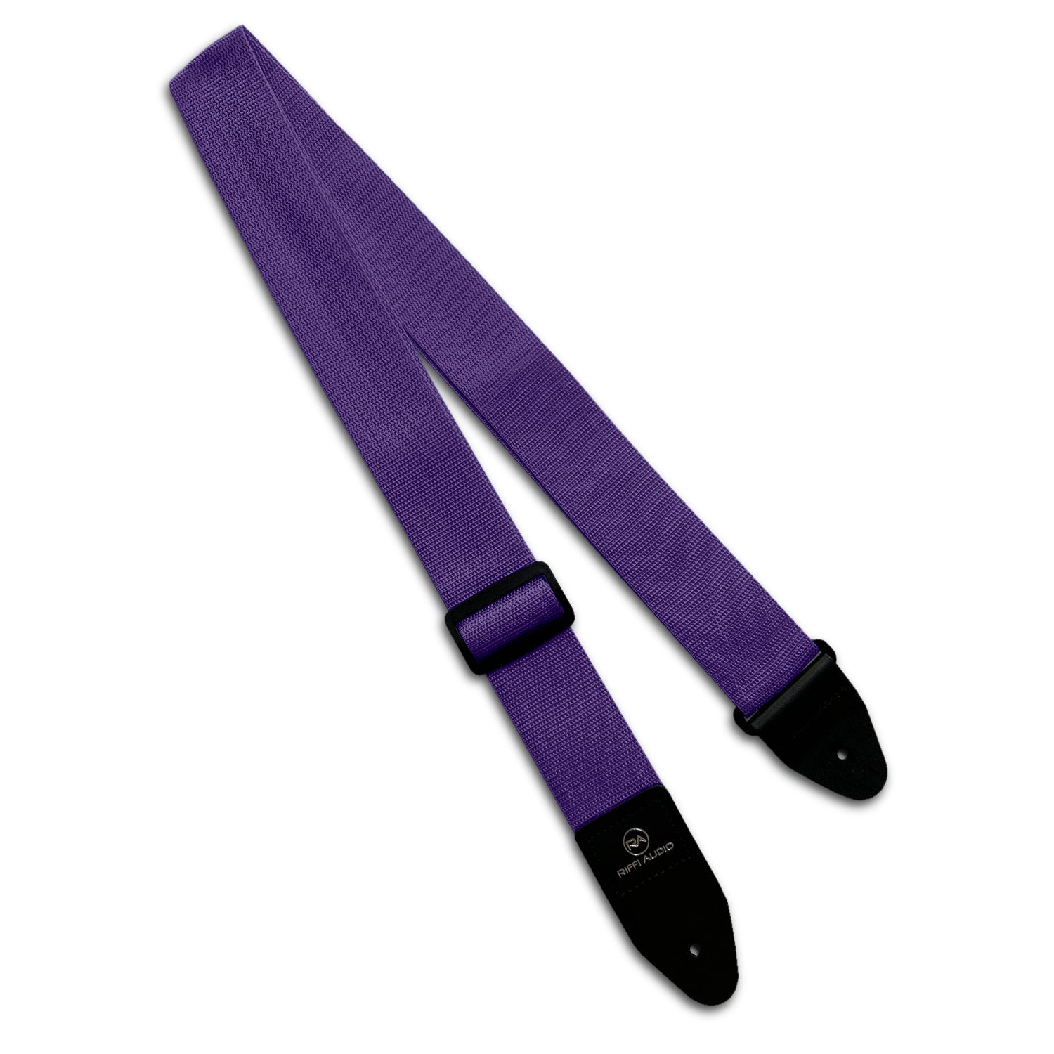 Riffi Audio Lite 1.0 Adjustable Guitar Strap with Strap Locks & Pick – 2" Polypropylene Strap for Electric, Bass & Acoustic Guitars – Purple - Riffi Audio