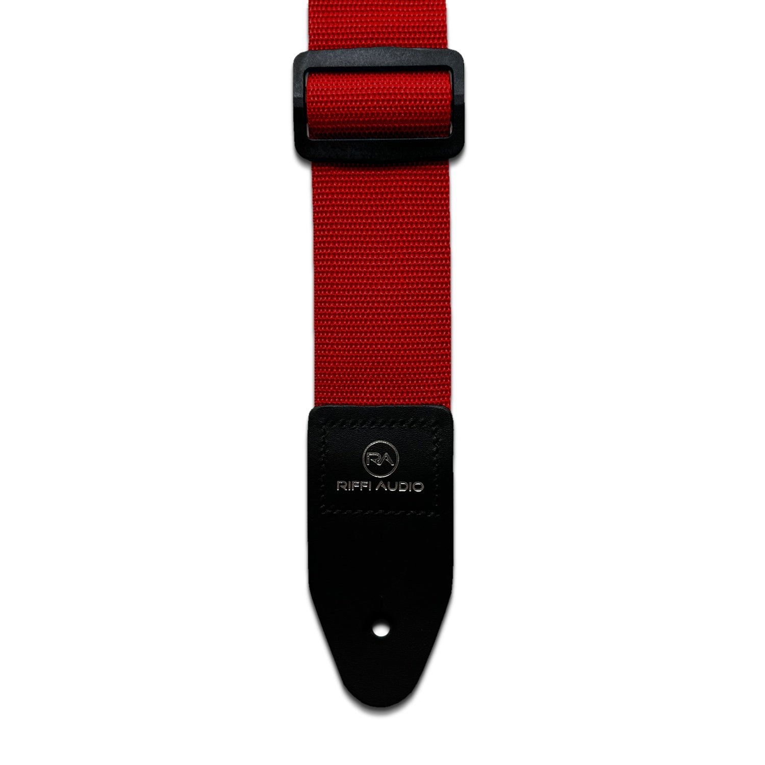 Riffi Audio Lite 1.0 Adjustable Guitar Strap with Strap Locks & Pick – 2" Polypropylene Strap for Electric, Bass & Acoustic Guitars – Red - Riffi Audio