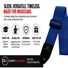 Riffi Audio Lite 1.0 Adjustable Guitar Strap with Strap Locks & Pick – 2" Polypropylene Strap for Electric, Bass & Acoustic Guitars – Royal Blue - Riffi Audio