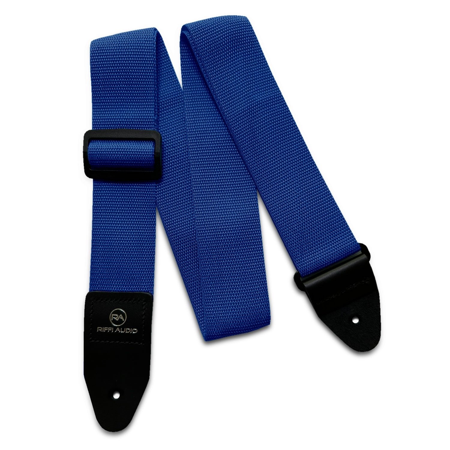 Riffi Audio Lite 1.0 Adjustable Guitar Strap with Strap Locks & Pick – 2" Polypropylene Strap for Electric, Bass & Acoustic Guitars – Royal Blue - Riffi Audio
