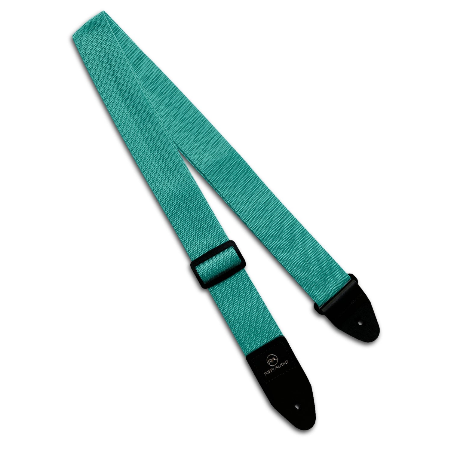 Riffi Audio Lite 1.0 Adjustable Guitar Strap with Strap Locks & Pick – 2" Polypropylene Strap for Electric, Bass & Acoustic Guitars – Teal - Riffi Audio