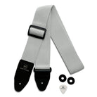 Riffi Audio Lite 1.0 Adjustable Guitar Strap with Strap Locks & Pick – 2" Polypropylene Strap for Electric, Bass & Acoustic Guitars – White - Riffi Audio