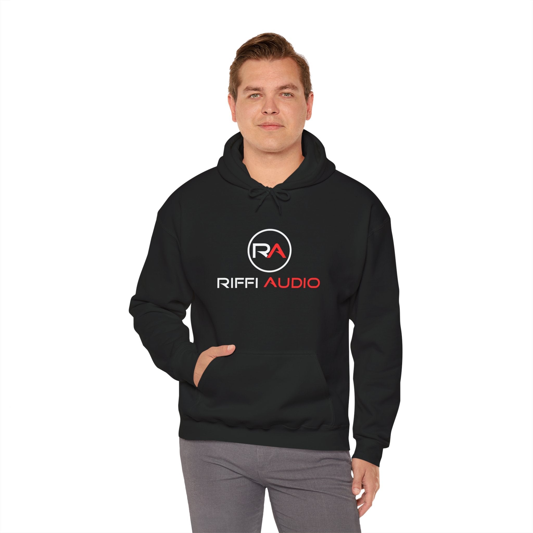 Riffi Audio Logo Hoodie – RA Circle Logo Pullover for Music Producers & Audiophiles - Riffi Audio